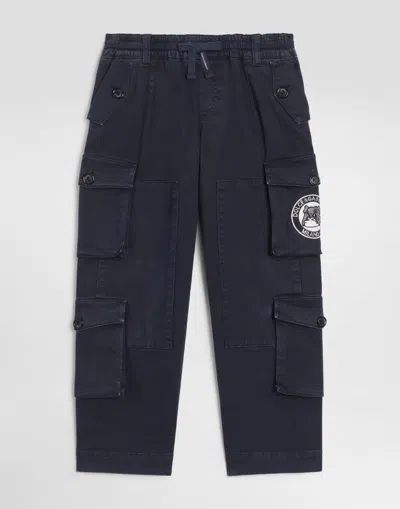 Dolce & Gabbana Kids' Gabardine Cargo Trousers