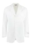 Dolce & Gabbana Men's White Cotton Jacket For Ss23 Season