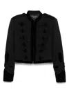 Dolce & Gabbana Gabardine-jacke Mit Schulterklappen In Schwarz