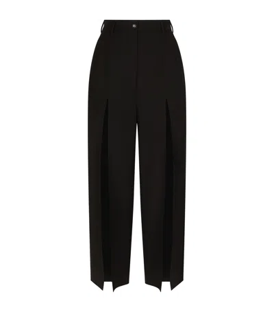 Dolce & Gabbana Gabardine Palazzo Pants In Black