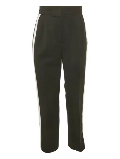 Pre-owned Dolce & Gabbana Gabardine Stripe Trousers In Black