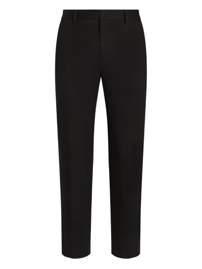 Dolce & Gabbana Gabardine Trousers In Black