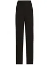 Dolce & Gabbana Black Wool Flared Trousers In Black  