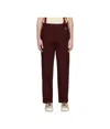 Dolce & Gabbana Burgundy Gabardine Trousers In Wine Red