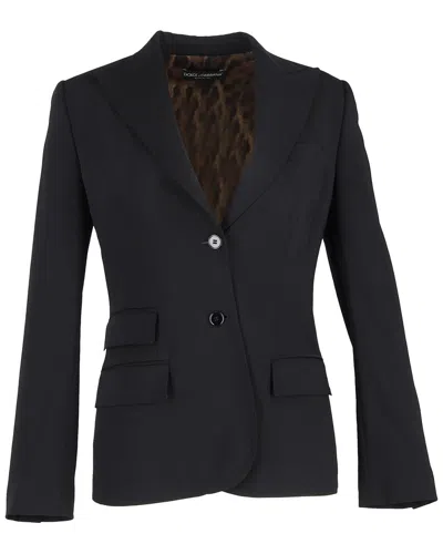 Pre-owned Dolce & Gabbana Gabardine Turlington Blazer, Size Eu, 46 (authentic Pre-loved)