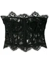 Dolce & Gabbana Floral Lace Corset Top In Black