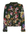 Dolce & Gabbana Garden-print Chiffon Jacket In Green