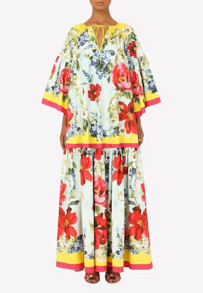 DOLCE & GABBANA GARDEN-PRINT POPLIN KAFTAN,F6ZT3T HH5AJ HC3JD