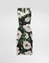 Dolce & Gabbana Silk Dress With Floral Print Dresses Multicolor In Print