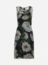 Dolce & Gabbana Silk Dress With Floral Print Dresses Multicolor