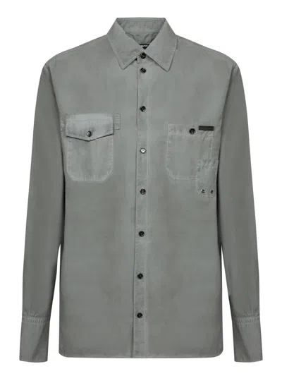 Dolce & Gabbana Garment Dyed Grey Shirt
