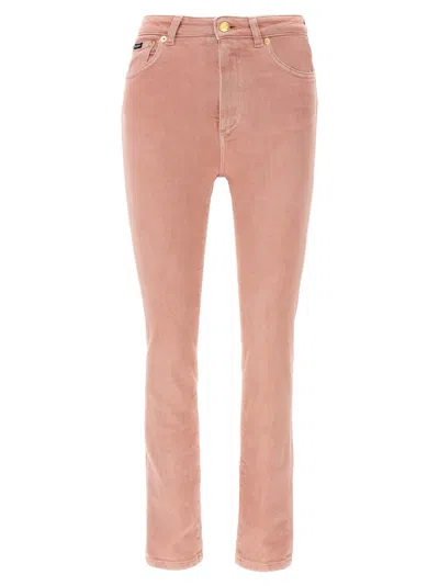 Dolce & Gabbana Garment-dyed Cotton Jeans In Pink