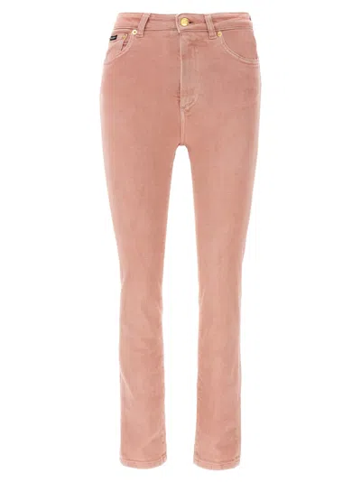 Dolce & Gabbana Garment-dyed Stretch Denim Jeans In Rose