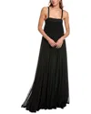Dolce & Gabbana Gathered Mesh Gown In Black