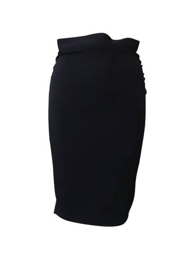 Pre-owned Dolce & Gabbana Gathered Skirt In Black