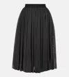 Dolce & Gabbana Gathered Tulle Midi Skirt In Grey