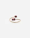 Dolce & Gabbana 18k Yellow Gold Gems Rhodolite Garnets And Sapphire Bracelet In Gold