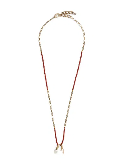 Dolce & Gabbana Gemstone-detail Necklace In Gold