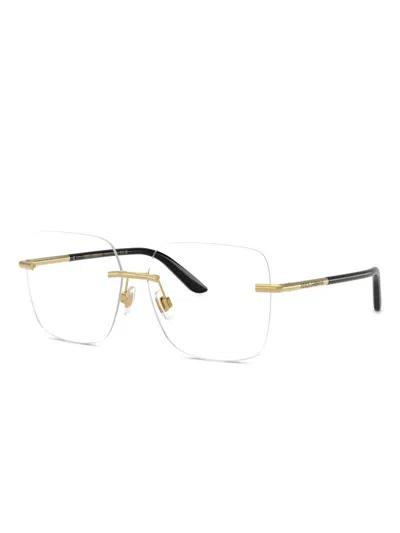 Dolce & Gabbana Geometric-frame Glasses In Gold