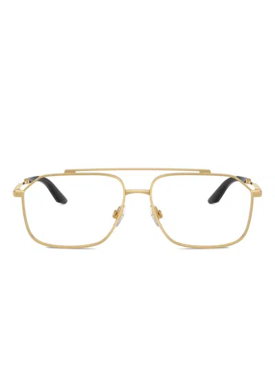 Dolce & Gabbana Geometric-frame Glasses In Gold