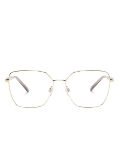 Dolce & Gabbana Geometric-frame Glasses In Gold