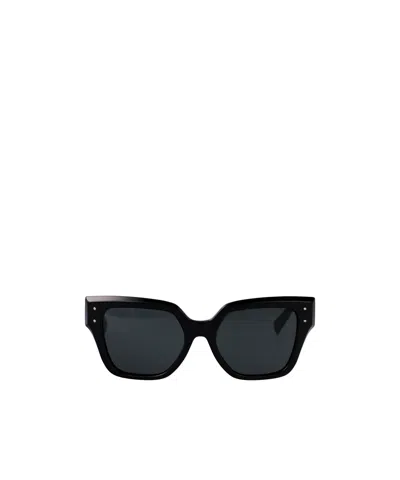 Dolce & Gabbana Geometric Frame Sunglasses In Black