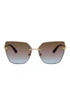 Dolce & Gabbana Geometric-frame Sunglasses In Brown