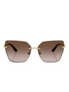 Dolce & Gabbana Geometric-frame Sunglasses In Gray