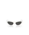 Dolce & Gabbana Geometric Frame Sunglasses In White