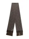 Dolce & Gabbana Geometric-pattern Silk Scarf In Brown