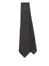 Dolce & Gabbana Geometric-pattern Silk Tie Accessories In Black