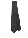 Dolce & Gabbana Geometric-pattern Silk Tie Accessories In Black