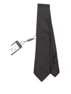 Dolce & Gabbana Geometric-pattern Silk Tie Accessories In Black