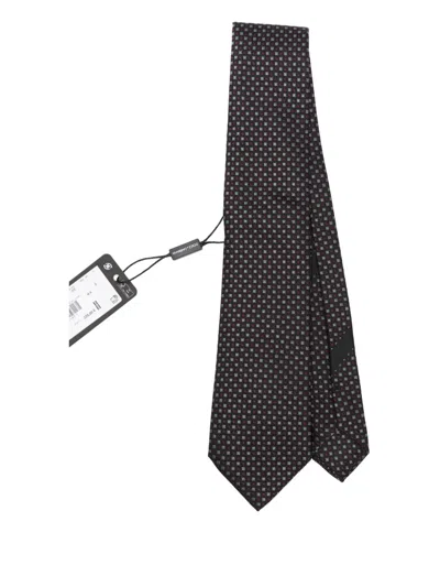 DOLCE & GABBANA GEOMETRIC-PATTERN SILK TIE