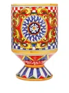 Dolce & Gabbana Geometric-patterned Ceramic Vase In Multi