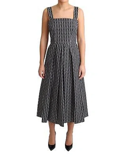 Pre-owned Dolce & Gabbana Geometric Patterned Cotton A-line Dress - Dresses - Black