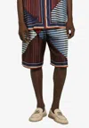 Dolce & Gabbana Printed Silk Bermuda Shorts Set In Multicolor