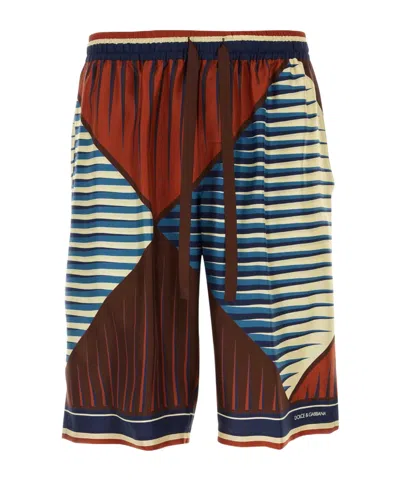 DOLCE & GABBANA DOLCE  GABBANA MOTIF PRINTED DRAWSTRING SHORTS