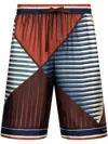 Dolce & Gabbana Printed Silk Bermuda Shorts Set In Red