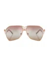 Dolce & Gabbana Geometric Sunglasses In Pink