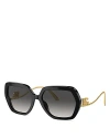 Dolce & Gabbana Geometric Sunglasses, 58mm In Black/gray Gradient