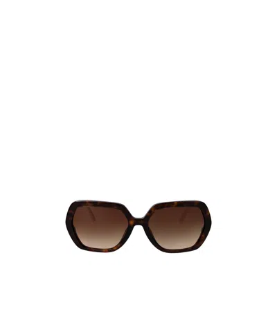 DOLCE & GABBANA DOLCE  GABBANA EYEWEAR GEOMETRIC FRAME SUNGLASSES