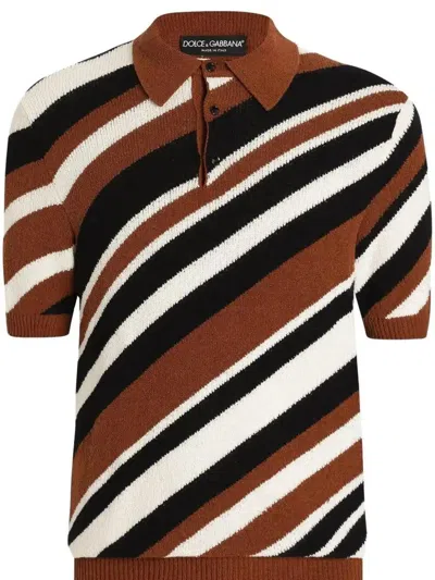 DOLCE & GABBANA STRIPED POLO SHIRT