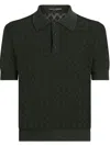 Dolce & Gabbana Short-sleeved Cotton Openwork Polo-shirt In Green