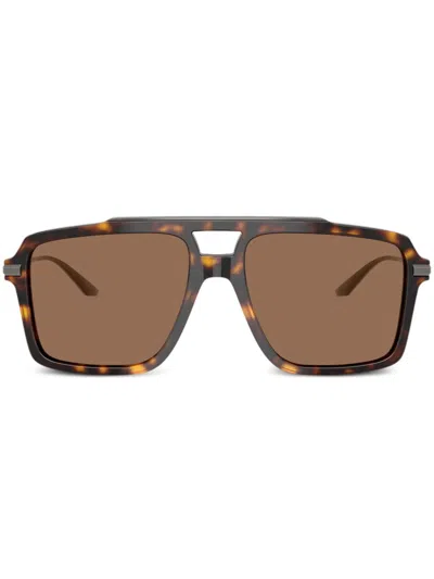 Dolce & Gabbana Pilot-frame Sunglasses In Braun