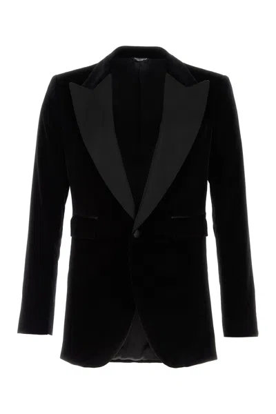DOLCE & GABBANA DOLCE & GABBANA BLACK VELVET BLAZER