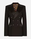 Dolce & Gabbana Double-breasted Blazer Jacket In Black