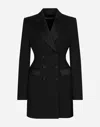 Dolce & Gabbana Wool Blend Double-breasted Jacket In Black