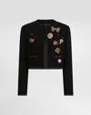 Dolce & Gabbana Double Crêpe Wool Jacket In Black