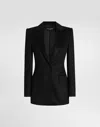Dolce & Gabbana Cashmere And Silk Single-breasted Jacket In Black